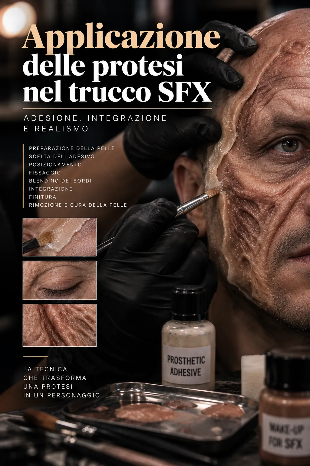 Applicazione delle protesi nel trucco SFX