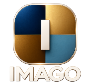 Logo IMAGO con simbolo geometrico e scritta IMAGO