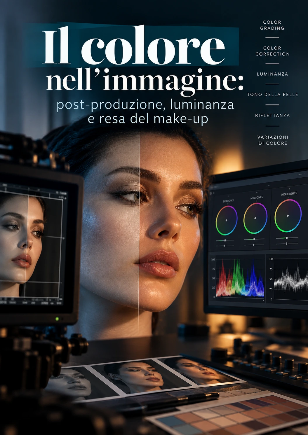 Al momento stai visualizzando Colore in post-produzione: color correction, grading e resa del make-up