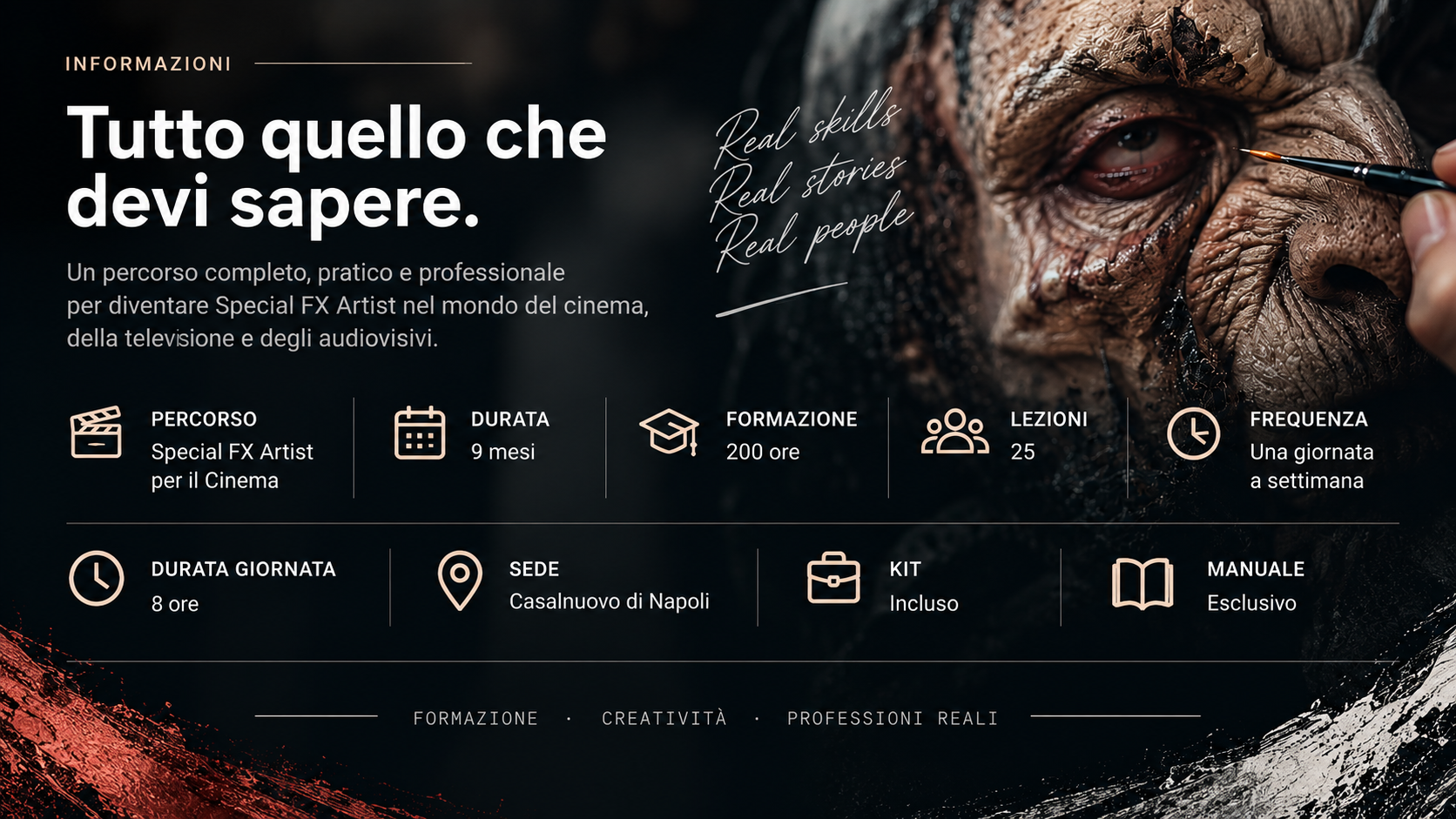 Informazioni sul corso Special FX Artist per il Cinema a Napoli