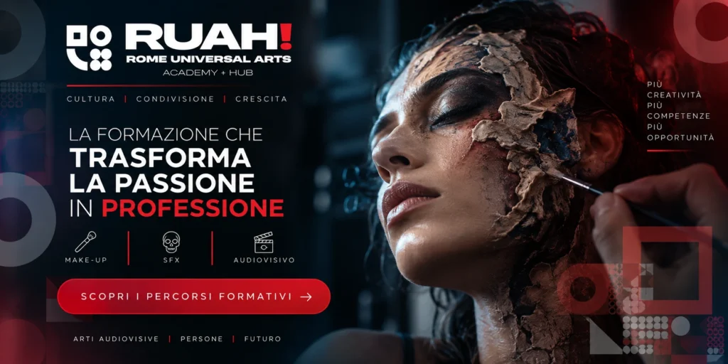 RUAH! Academy – formazione professionale in make-up, SFX e arti audiovisive