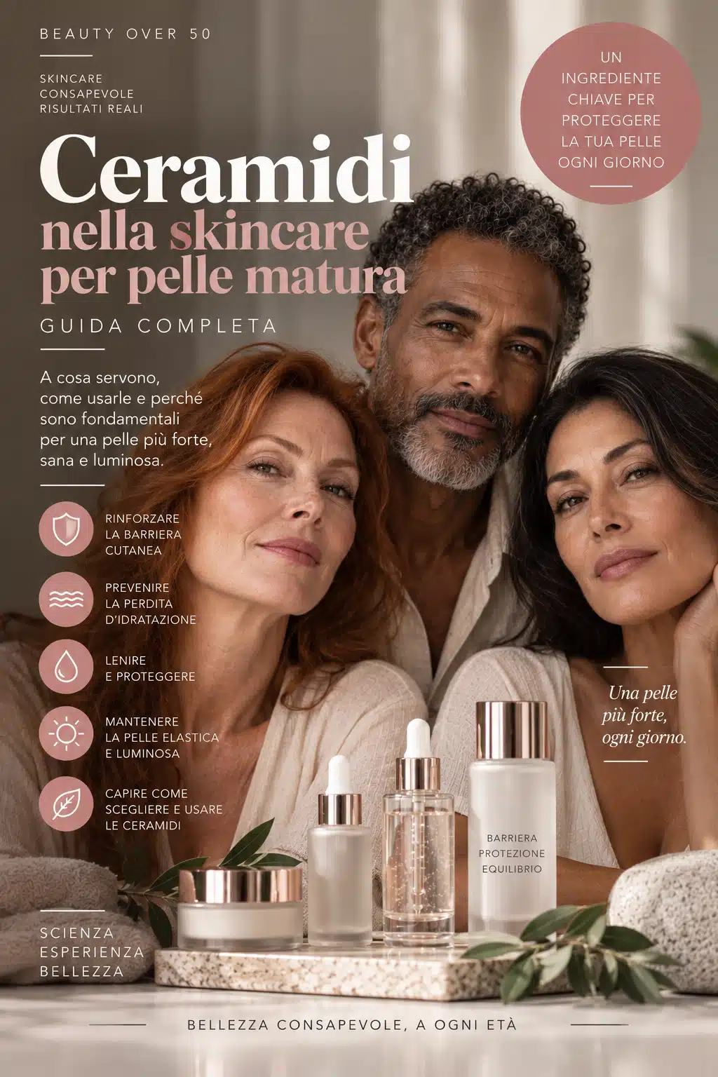 Al momento stai visualizzando Ceramidi nella skincare per pelle matura: a cosa servono e come usarle