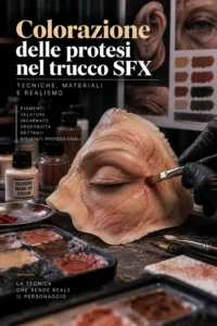 Scopri di più sull'articolo Colorazione delle protesi nel trucco SFX: tecniche, materiali e realismo