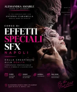 Scopri di più sull'articolo Corso di effetti speciali Napoli: formazione professionale in trucco SFX