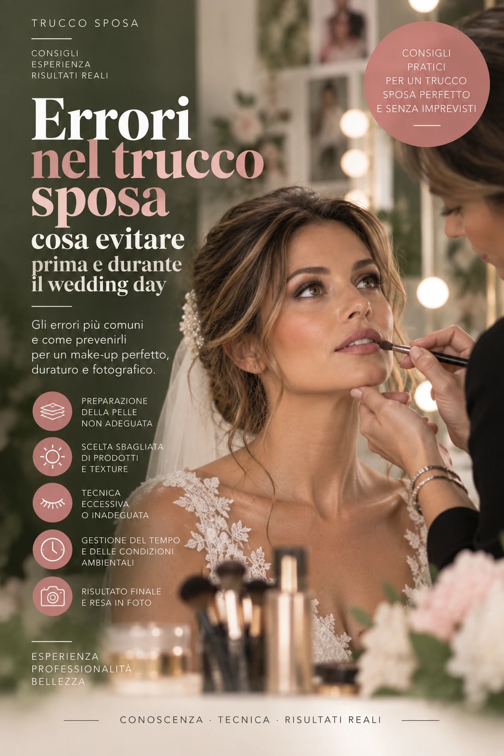 Al momento stai visualizzando Errori nel trucco sposa: cosa evitare prima e durante il wedding day