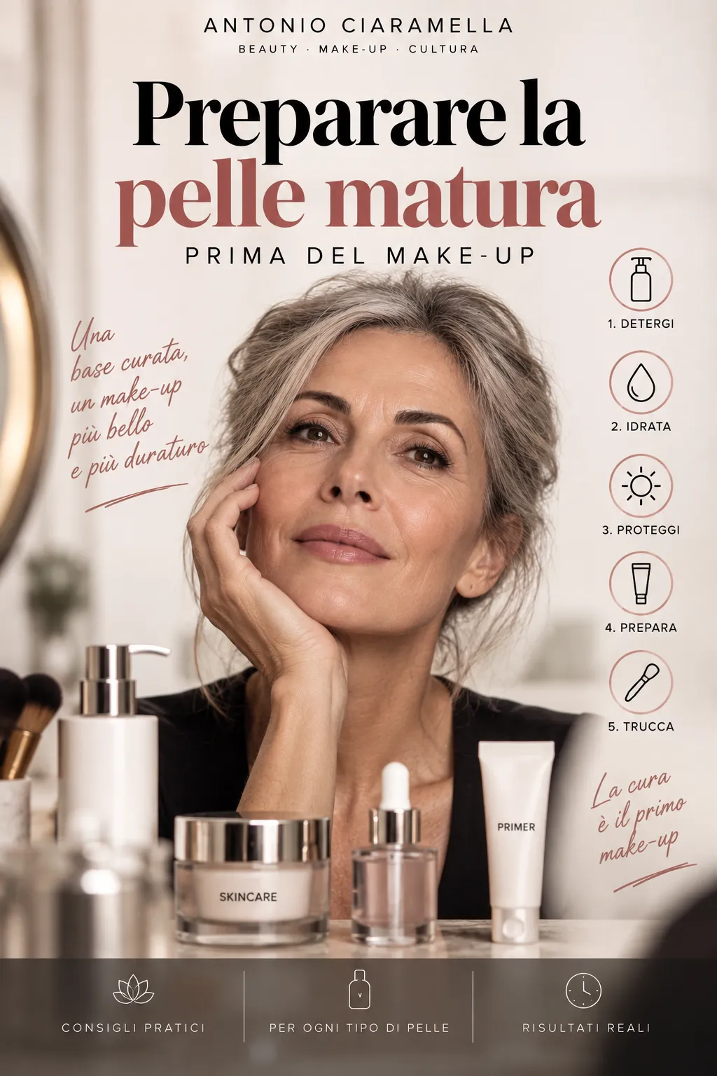 Al momento stai visualizzando Come preparare la pelle matura prima del make-up