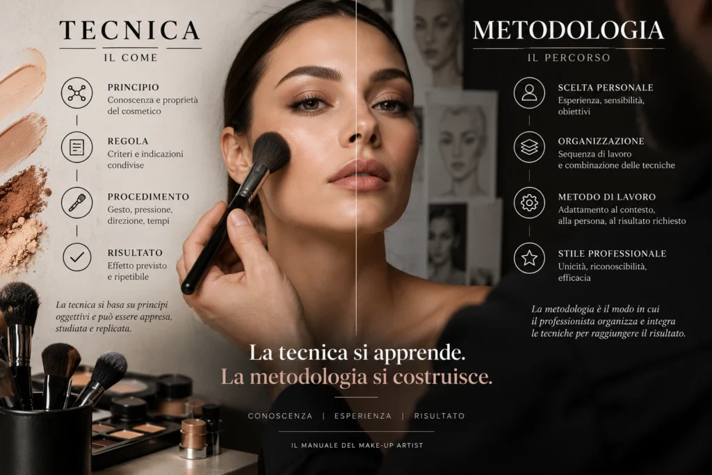 Differenza tra tecnica e metodologia nel make-up professionale
