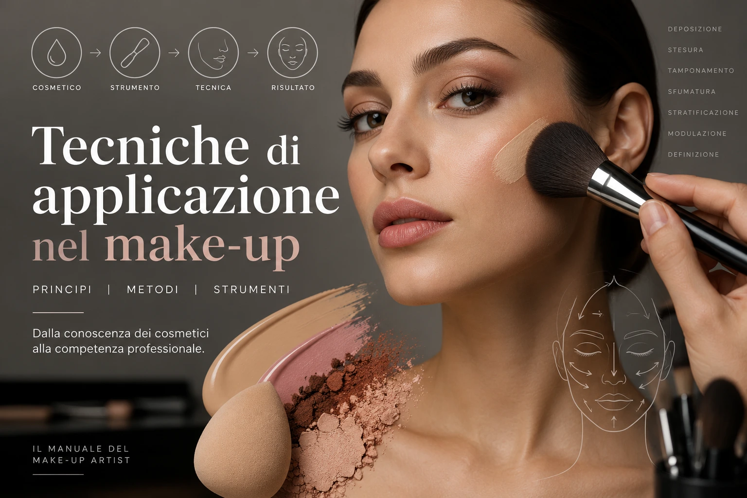 Al momento stai visualizzando Tecniche di applicazione nel make-up: principi, metodi e strumenti